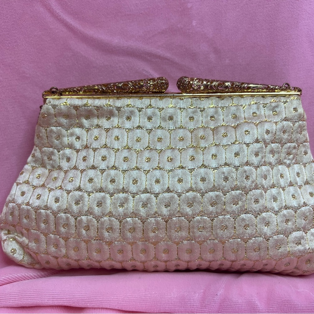 Elegant Gold tone Clutch Bag